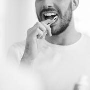 Man brushing his teeth