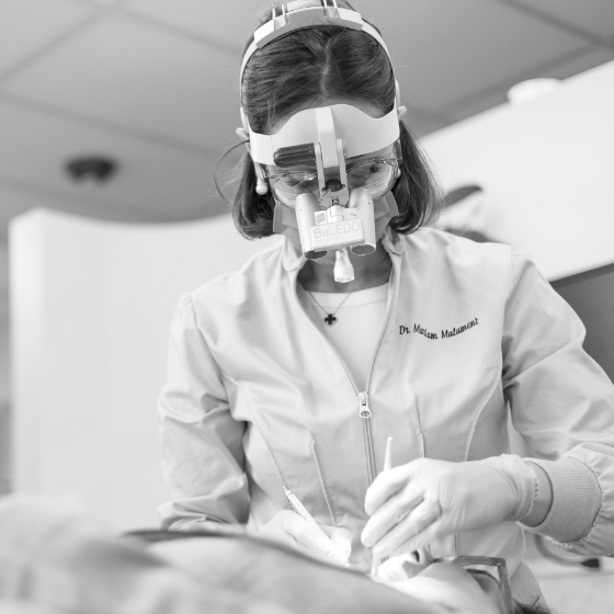 Boston dentist treating a dental patient