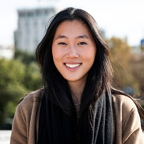 young woman in Boston smiling 