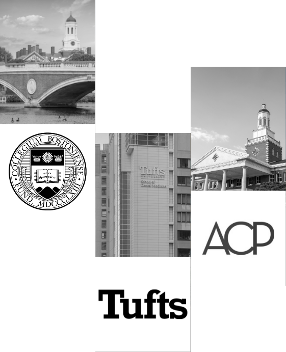 Collage featuring Tufts University and the American College of Prosthodontics