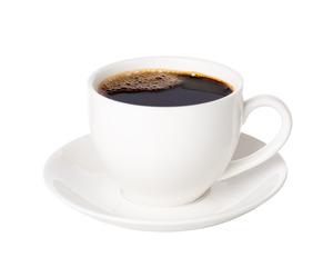 Cup of coffee on a saucer