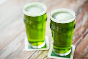 Green beer. 